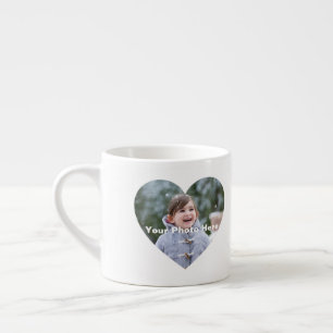 Taza De Espresso Fotografía personalizada en forma de corazón Esp