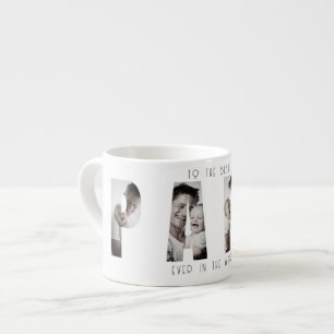Taza De Espresso Fotomontaje personalizado del mejor papá del mundo