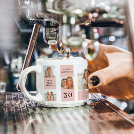 Taza De Espresso Fotos de Collage Friend | Regalo de cumpleaños fel