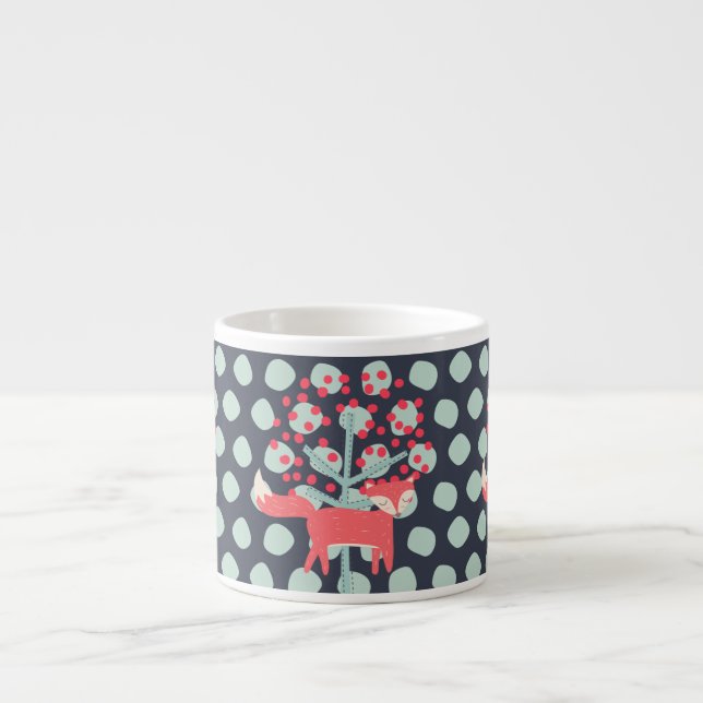 Taza De Espresso Fox retro (Frente)
