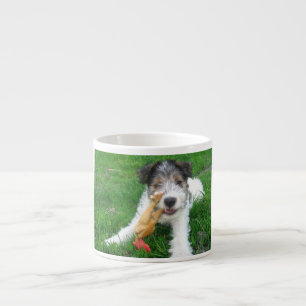 Taza De Espresso fox terrier pup.png del alambre