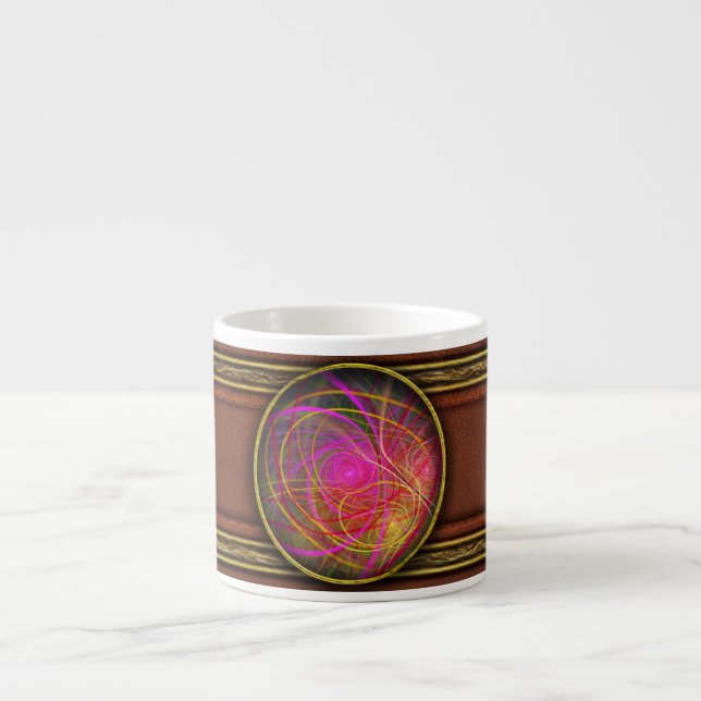 Taza De Espresso Fractal - Abstracto - Loopy Doopy (Frente)