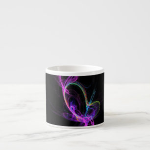 Taza De Espresso Fractal Eléctrico Rosa