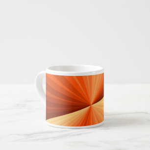 Taza De Espresso Fractal gráfico de vainilla roja, Naranja abstract