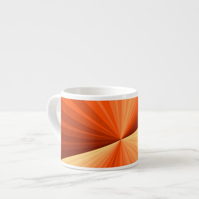 Taza De Espresso Fractal gráfico de vainilla roja, Naranja abstract (Izquierda)