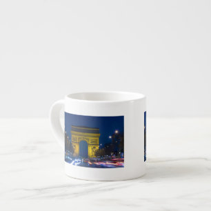 Taza De Espresso Francia, París. El Arco de Triunfo y el