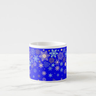 Taza De Espresso Frontera feliz con copo de nieve