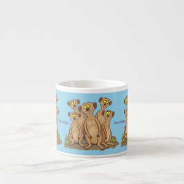 Taza De Espresso Funny meerkat ilustracion personalizado familiar