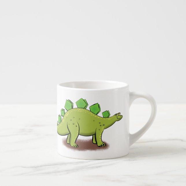 Taza De Espresso Funny stegosaurus dinosaur personalizado (Derecha)