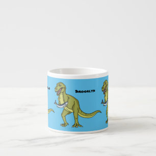 Taza De Espresso Funny T rex dinosaur ilustracion