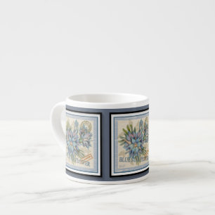 Taza De Espresso G Creación Oficina Flor azul