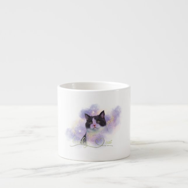 Taza De Espresso Galaxy Lovely Cat (Frente)