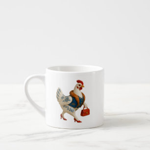 Taza De Espresso Gallo de Moda con Bolso