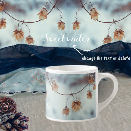 Taza De Espresso Garland seco y hueco de nieve