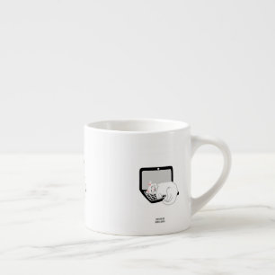 Taza De Espresso Gato blanco durmiendo en una máquina de espresso p