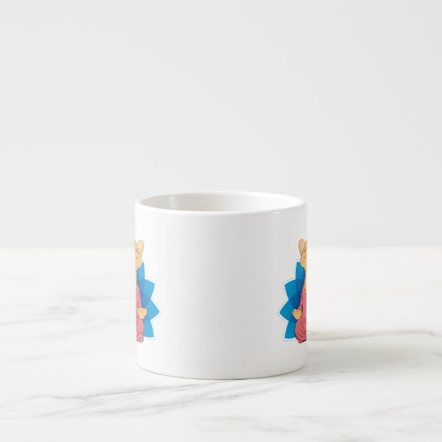 Taza De Espresso Gato Buda meditando - Guru cat - Namaste - Stay  (Frente)