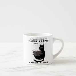 Taza De Espresso GATO DIVERTIDO, dichos de gato negro divertidos, l