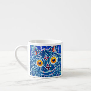 Taza De Espresso Gato gótico azul