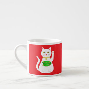 Taza De Espresso Gato Lucky Oriental