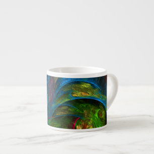 Taza De Espresso Génesis Azul Resumen Arte Espresso Mug