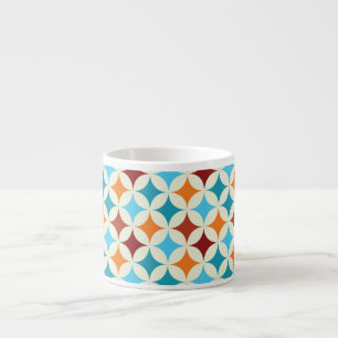 Taza De Espresso Geométrico De Estilismo: Patrón Viejo Sin Marea
