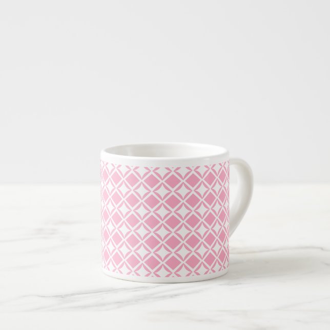 Taza De Espresso Geométrico rosado (Derecha)