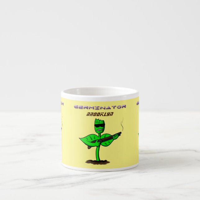 Taza De Espresso Germinator cyborg personalizado divertido (Frente)