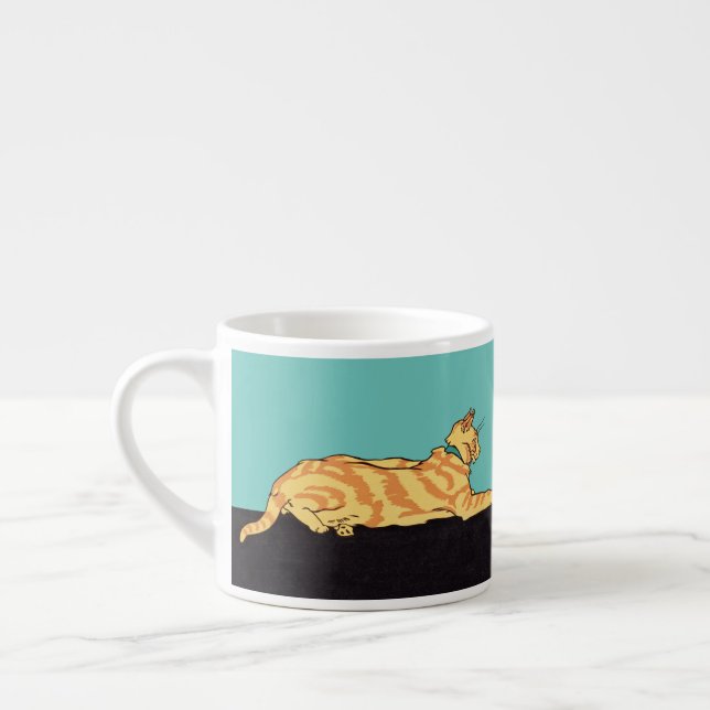 Taza De Espresso Ginger Strike Cat (Izquierda)