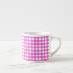 Taza De Espresso gingham rosa