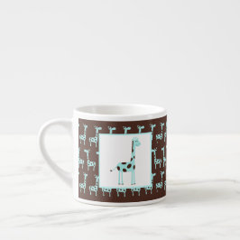 Taza De Espresso Girafa azul