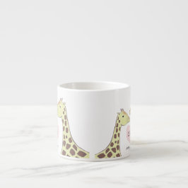 Taza De Espresso Giraffe Pareja Boda/ Participación