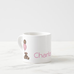 Taza De Espresso Globos rosados y de chocolate Teddy Bears Baby Mug