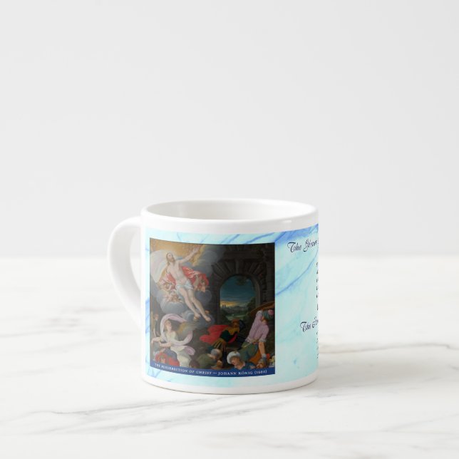Taza De Espresso Glorious Mysteries of the Rosary #1: Resurrection (Izquierda)