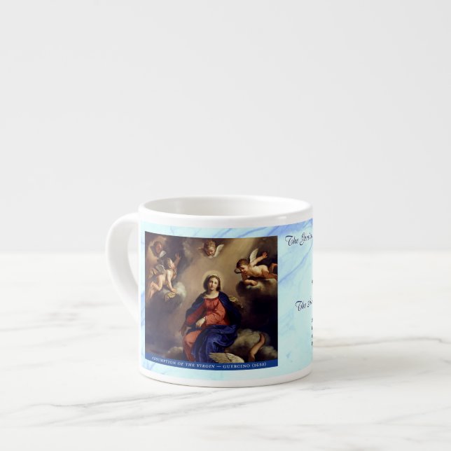 Taza De Espresso Glorious Rosary Mysteries Item #4: Assumption (Izquierda)