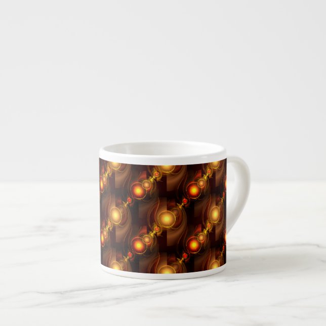 Taza De Espresso Gold Modern Boho Elegant Abstract Art Pattern #501 (Derecha)