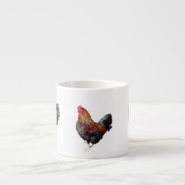 Taza De Espresso Golden Cockerel Rooster specialty  mug