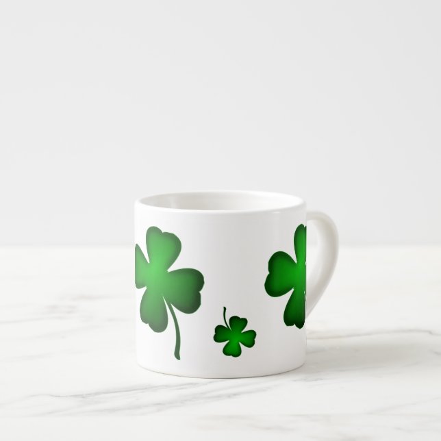 Taza De Espresso Gorra de St Paddy y Shamrock (Derecha)