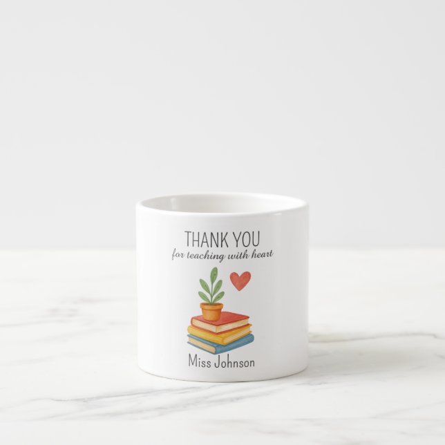 Taza De Espresso Gracias Profesor - Sincera gratitud (Frente)
