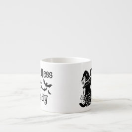 Taza De Espresso Graciosa espeluznante Dama de gato sin hijos