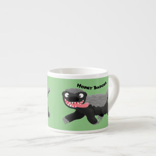 Taza De Espresso Gracioso ilustracion personalizado de insignia con