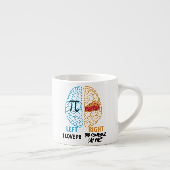 Taza De Espresso Gracioso Pi Izquierda Brasurada Derecha (Derecha)