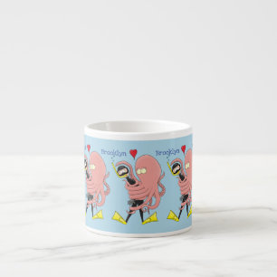 Taza De Espresso Gracioso pulpo abrazos buceo humor personalizado