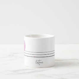 Taza De Espresso Graciosos pájaros de bubblegum en blanco alambrado