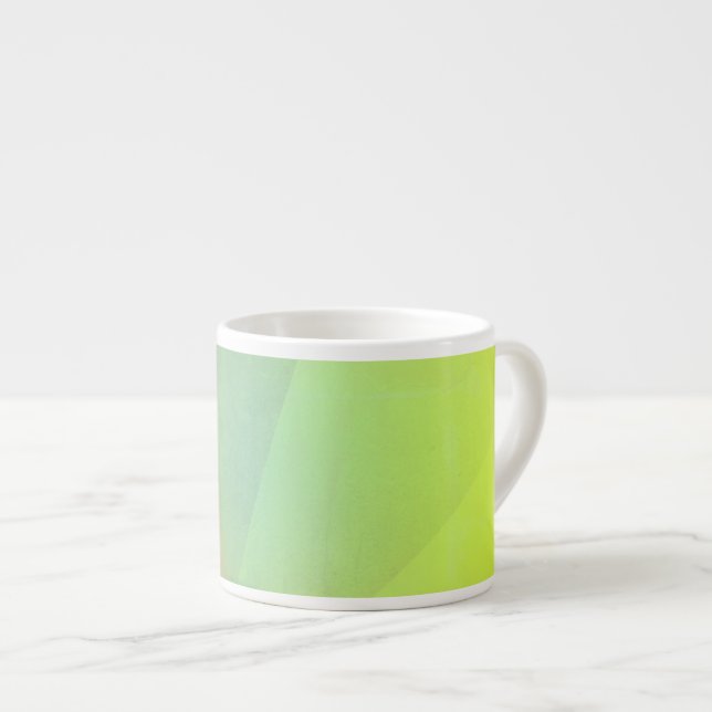 Taza De Espresso Gradación Geométrica Amarilla Moderna (Derecha)