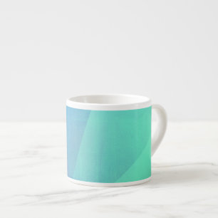 Taza De Espresso Gradación Geométrica Moderna De Agua Azul Y Turque