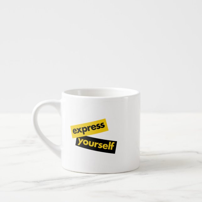Taza De Espresso Gráfico moderno, vibrante y audaz de Express Yours (Izquierda)