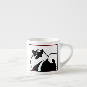 Taza De Espresso Gráficos de Keeshond - Arte de perro original lind