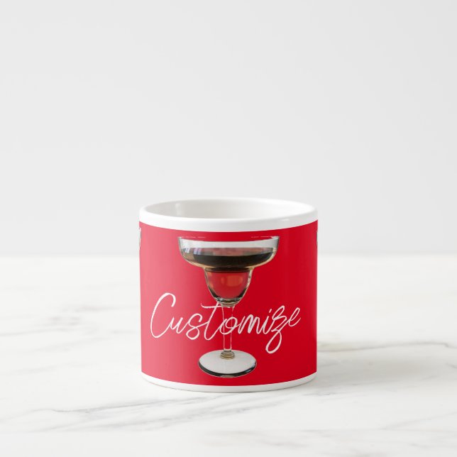 Taza De Espresso Gran bebida de cóctel Margarita Roja Thunder_Cove (Frente)