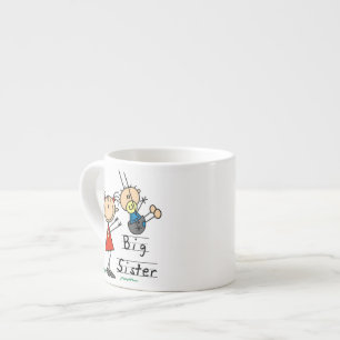 Taza De Espresso Gran Hermana con pequeños regalos de Hermano