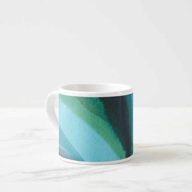 Taza De Espresso Gran hoja azul I (Izquierda)